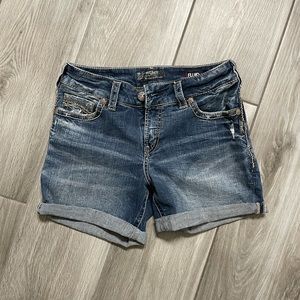 Women’s Silver jean denim shorts